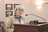Chancellor Donna Henry discusses college news with Wise Town Council.  KENNETH CROWSON PHOTO