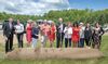 Health Wagon officials and supporters prepare to ceremonially break ground for the new clinic.  TIM COX PHOTO