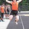 Burton’s Connor Hoskins took second place in the triple jump. PHOTO BY KELLEY PEARSON