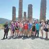 Thirteen students toured Athens, Delphi, the Cape of Sounion (the Temple of Poseidon), and Santorini during their two-week trip abroad as part of the course “Politics and Philosophy of Ancient Greece.”