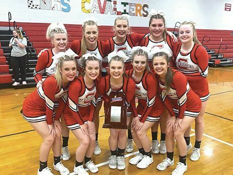The Central competition cheer team are your 2021 Class 2 state champions. Pictured (front row: left to right) are Madie Collins, Katie Kiser, Chloe Shupe, Morgan Collins and Tellie Stafford; (back row) Molly Kyle, Alexandra Rogers, Kylee Mullins, Lexie Collins and Alyssa Bryant. SUBMITTED PHOTO