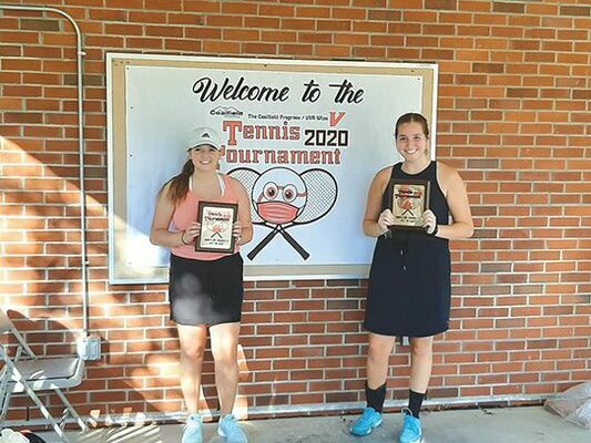 Haley Collins and Hannah Dotson took the girls’ doubles championship.