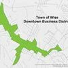 This map outlines Wise’s downtown business district, which will be the economic development authority’s main development target.