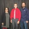 LeAnn Hill, 4-H program assistant, Samuel Fleming, Hunter Romano 4-H Extension agent at the awards ceremony.