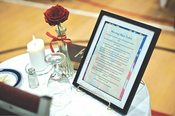 The Missing Man Table, set to honor veterans who sacrificed all in the service of our country. 

MICHELLE MULLINS PHOTO