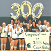 Eastside head volleyball coach Brianne Bailey poses with her team to celebrate her 300th coaching win. PHOTO BY STEPHEN KING