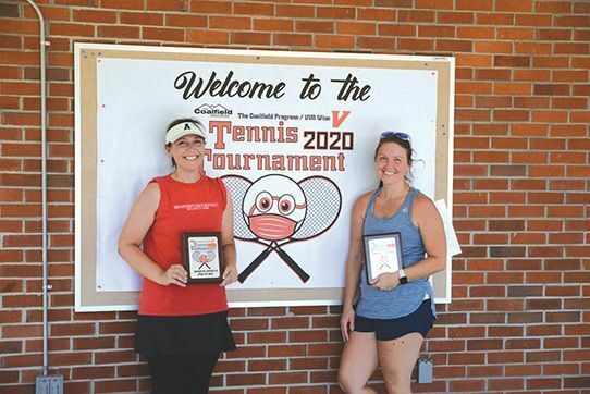 Former UVA Wise players Laura King Berry and Davina Dishner Wolfe earned a second place trophy in the women’s doubles division.