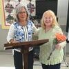 SWVA Garden Club District President Lizzy Mann presents the prestigious Member of Honor awards to Sandy Yun